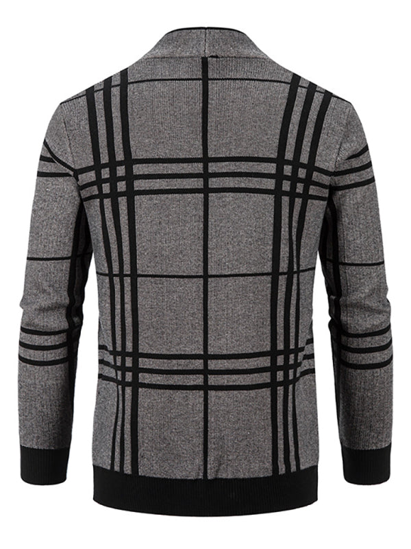 Men’S Cardigan Sweater Cashmere Wool Blend V Neck Buttons Knit Cardigan