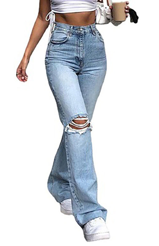 Women's Fashion Wide Leg Flared Jeans