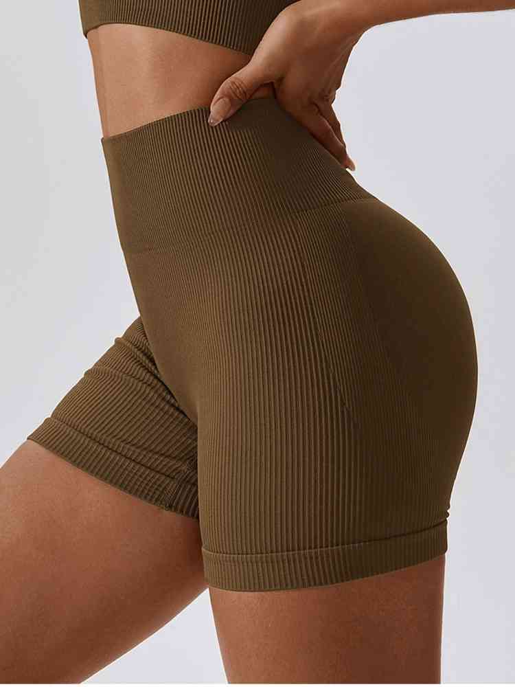 Wide Waistband Slim Fit Sports Shorts