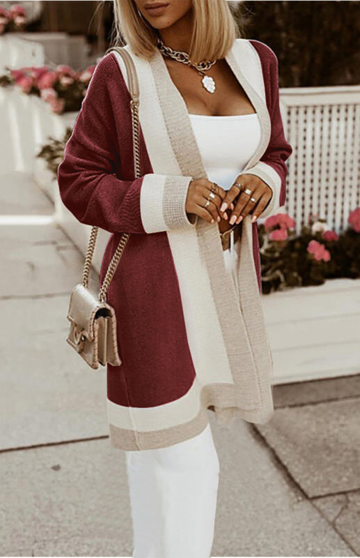 Warm Knitted Cardigan In Autumn And Winter