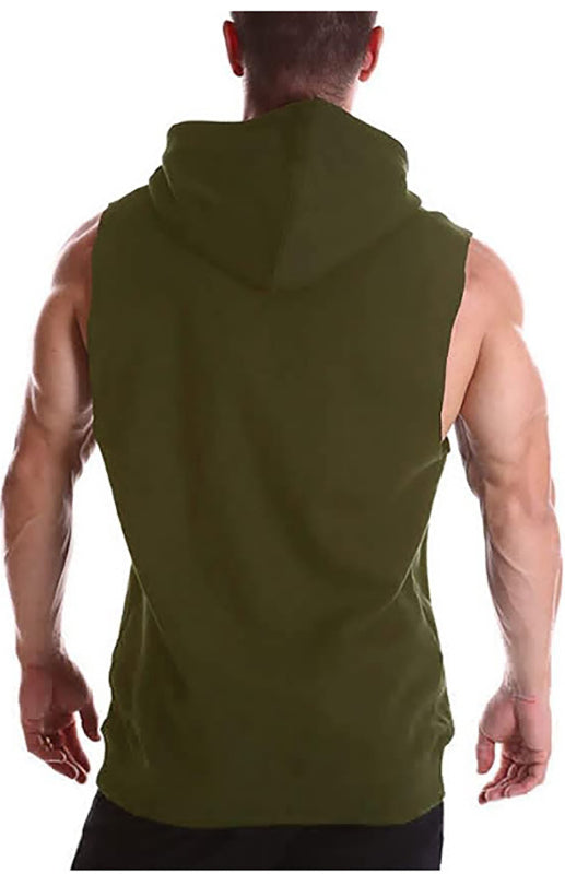 Men's Pullover Hooded Casual Sleeveless Tank Top