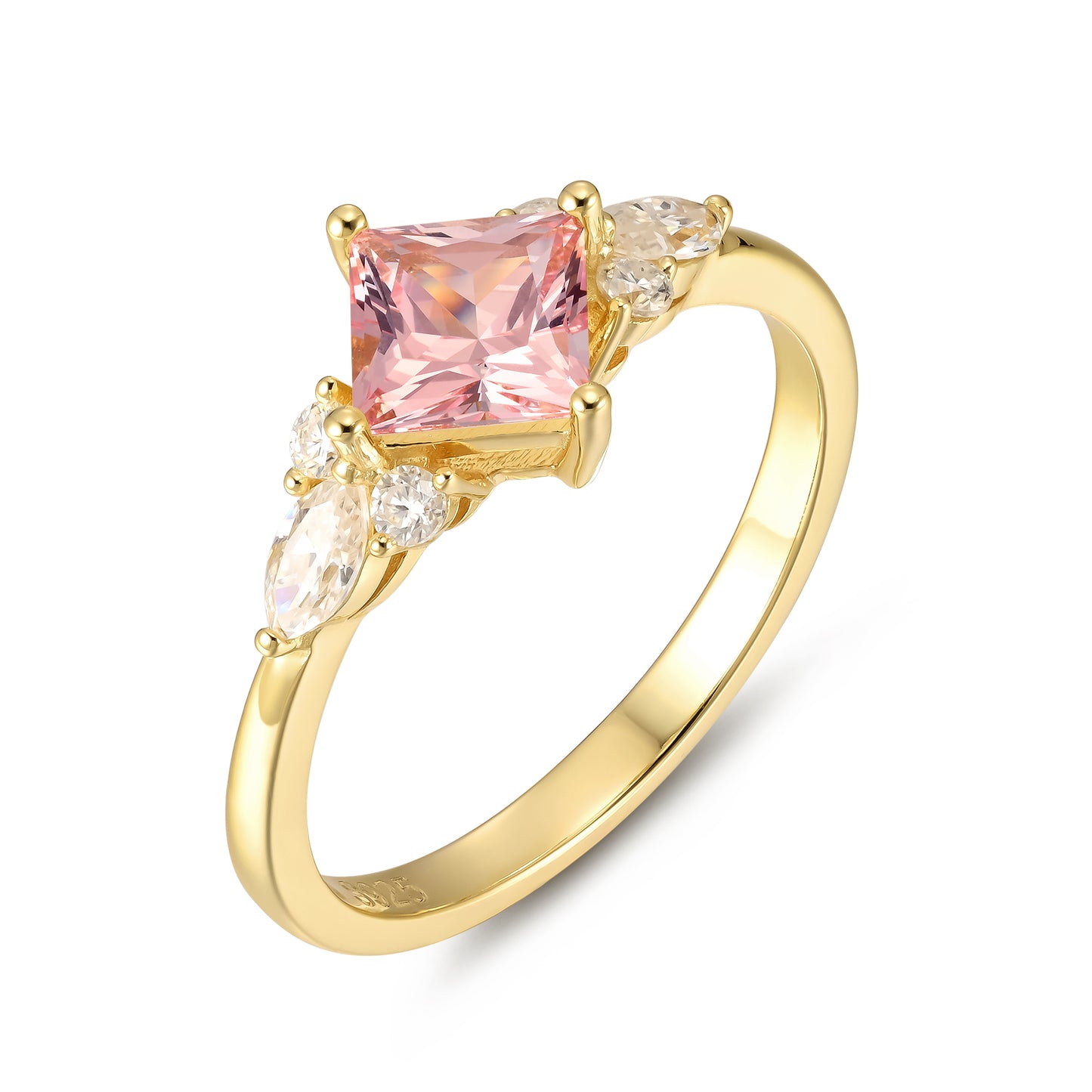 925 Sterling Silver Natural Pink Sapphire Ring
