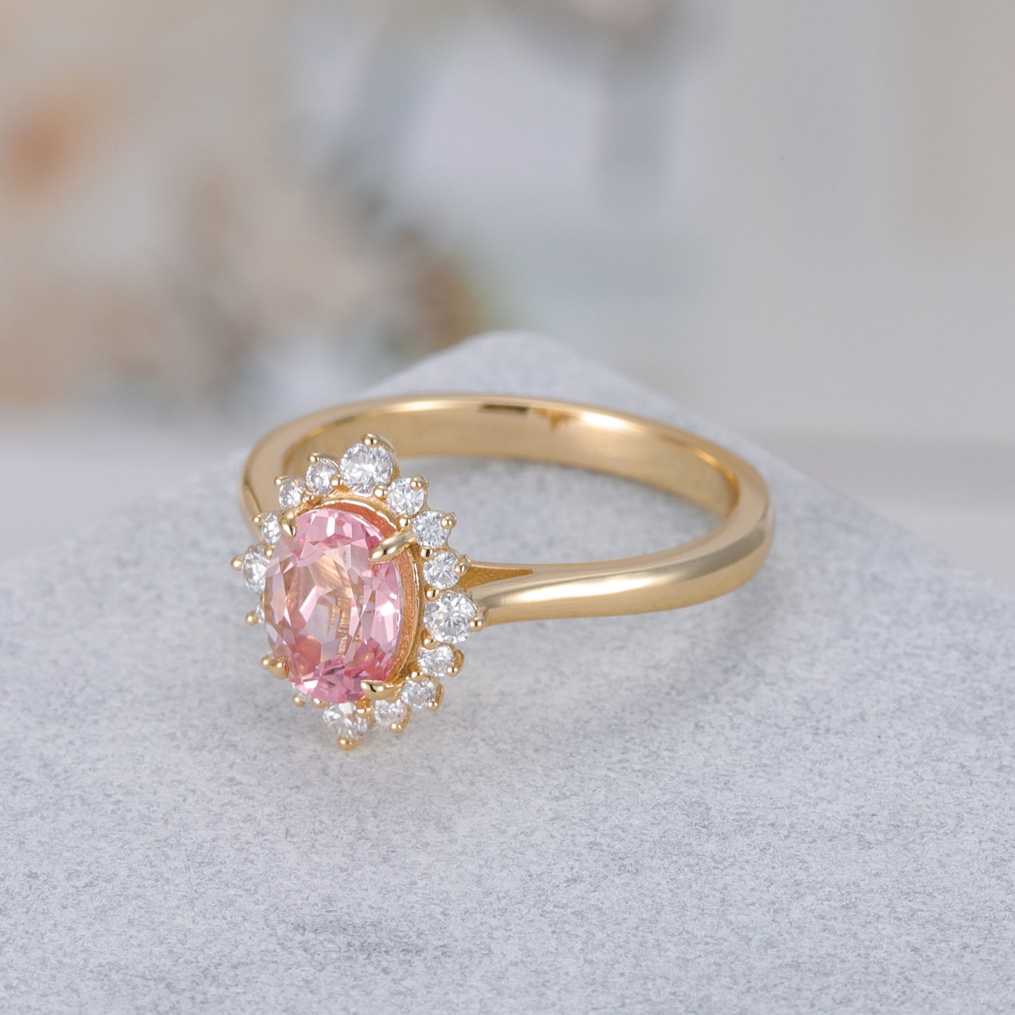 925 Sterling Silver Natural Pink Sapphire Ring