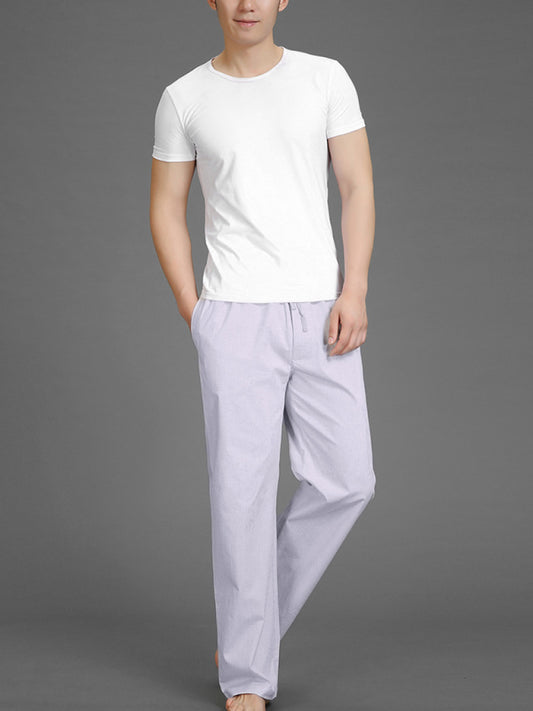 Men's spring, summer and autumn thin cotton casual pants