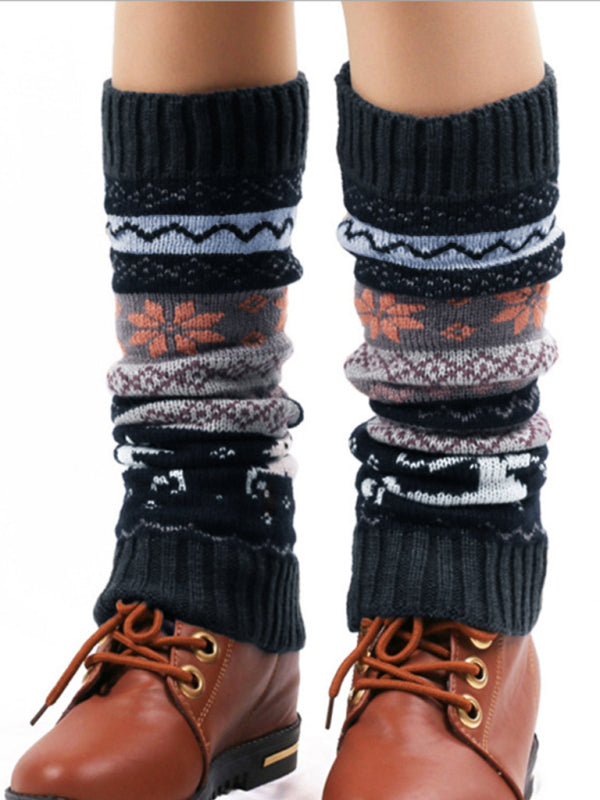 Women's Christmas Color Leg Cover Christmas Socks