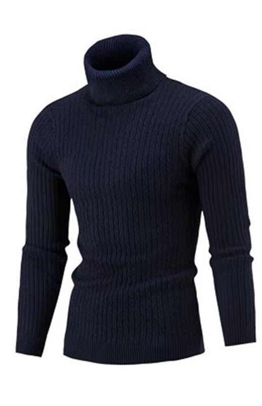 Men's Warm Turtleneck Casual Slim Fit Fall Winter Knitted Pullover Sweaters