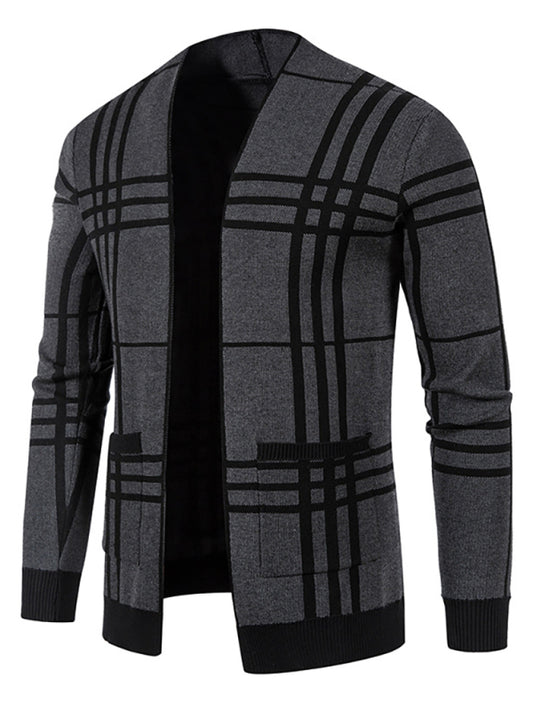 Men’S Cardigan Sweater Cashmere Wool Blend V Neck Buttons Knit Cardigan