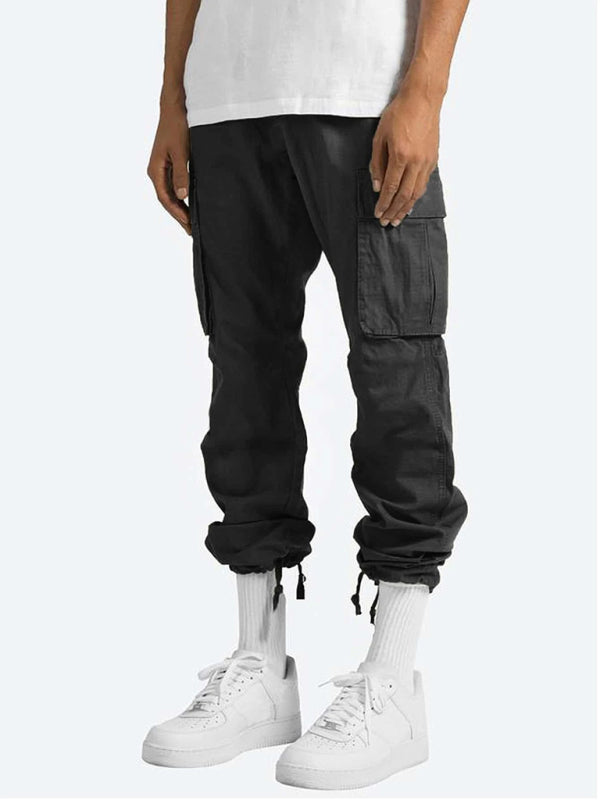 Men's Solid Color Relaxed Cargo Pants