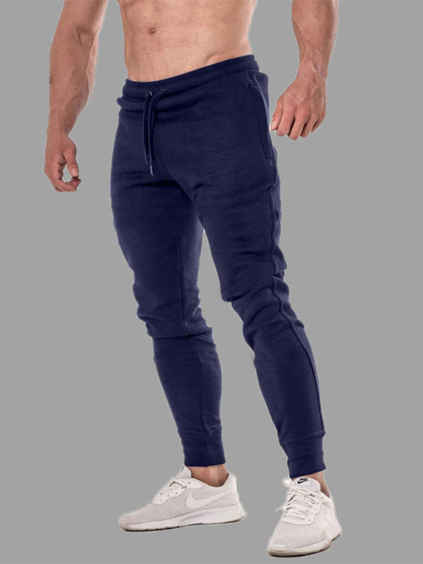 Men's Solid Color Loose Elastic Sweatpants