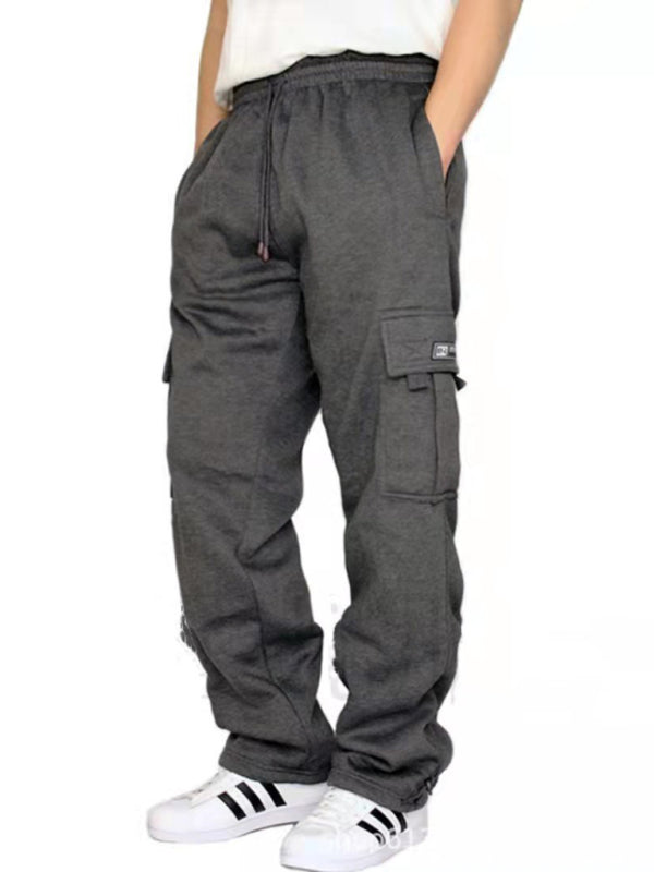 New sports and leisure loose foot multi-pocket tether men's loose overalls trousers