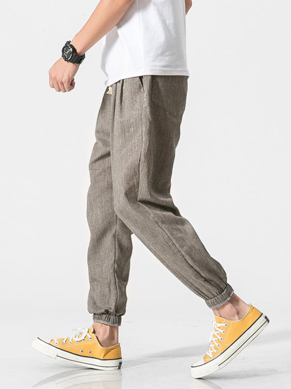 Men's Solid Color Linen Pants