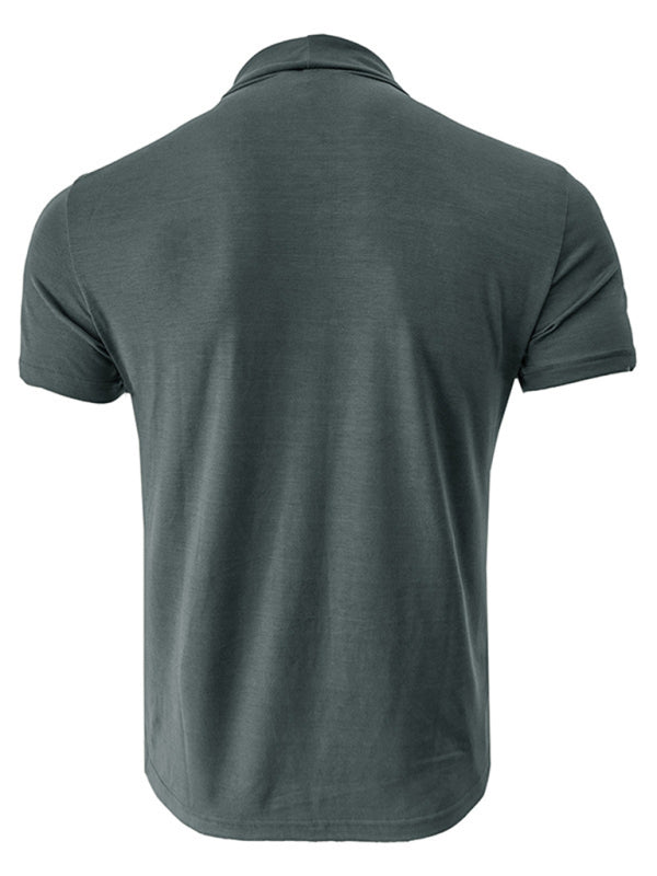 Men's turtleneck all-match bottoming short-sleeved t-shirt