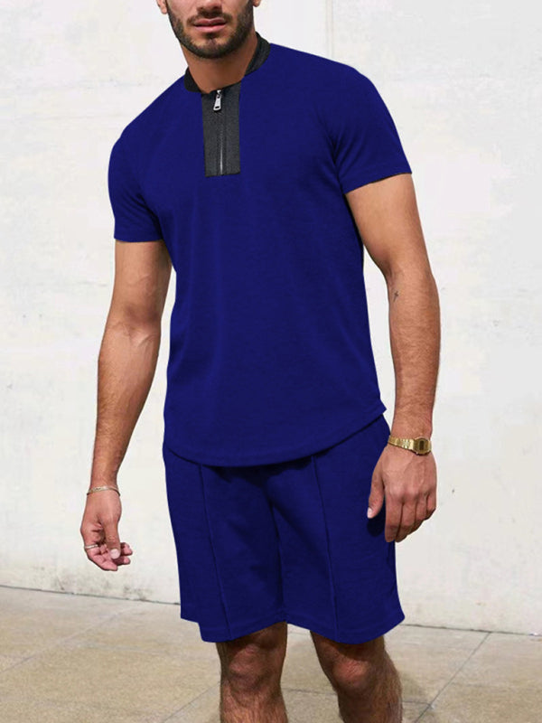 Men's Color Trim Ignace Short Sleeve Quarter Zip Gift Top