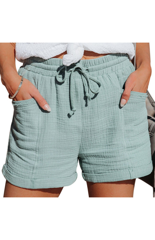Women's High Waisted Strappy Wide Leg Shorts
