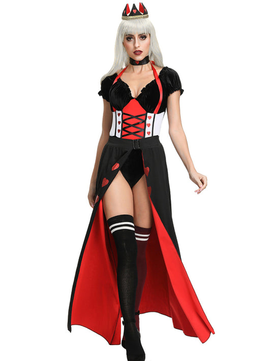Medieval Princess Ball Heart Queen Costume Halloween Costume (Socks Not Included)
