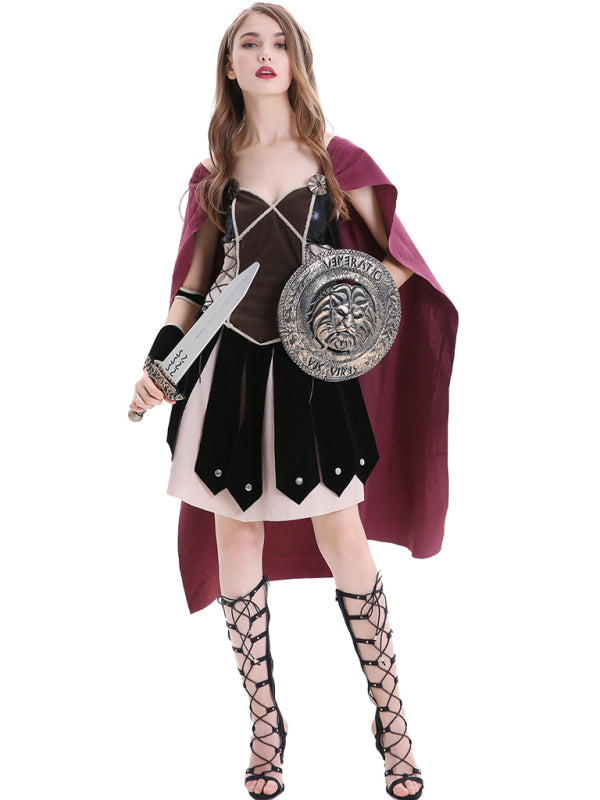 Halloween Costume Medieval Roman Spartan Woman Warrior