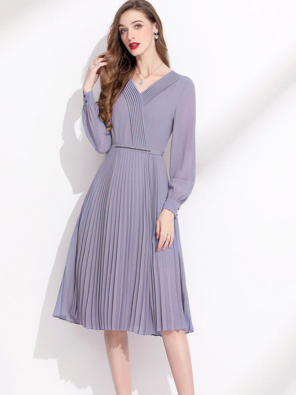 Women’s Lightweight Flowy Ribbed Cocktail Dress With Ribbed Lining