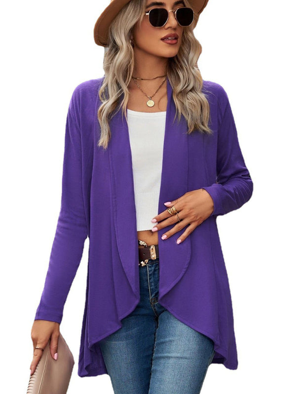 Women’s Solid Color Essential Open Front Cardigan