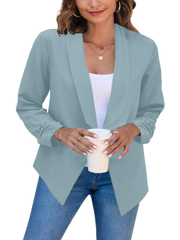 Women's coat double-layer suit lapel small suit