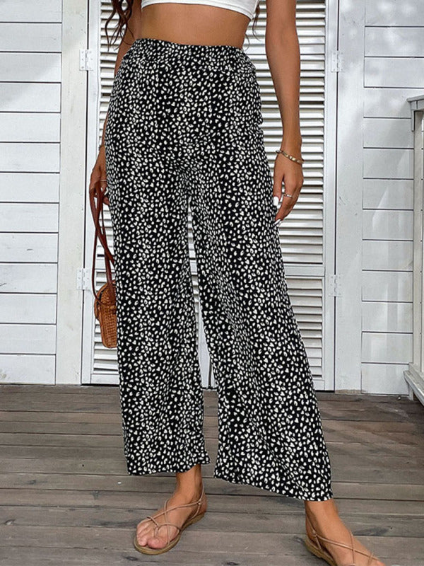 Women's Leopard-print Flared Pull-on Pants