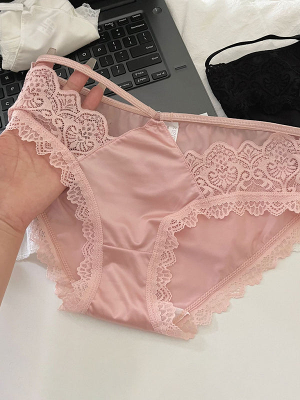 Women's low waist lace sexy seamless panties