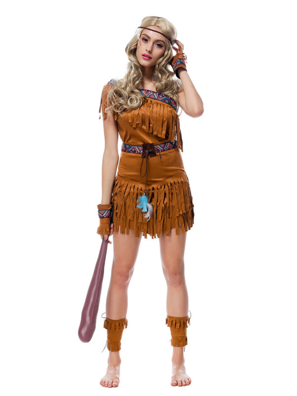 Halloween Indian Native Forest Hunter Costume