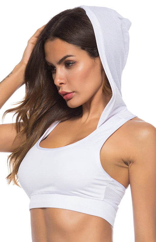 Women's Running Quick Dry Yoga Vest with Hood