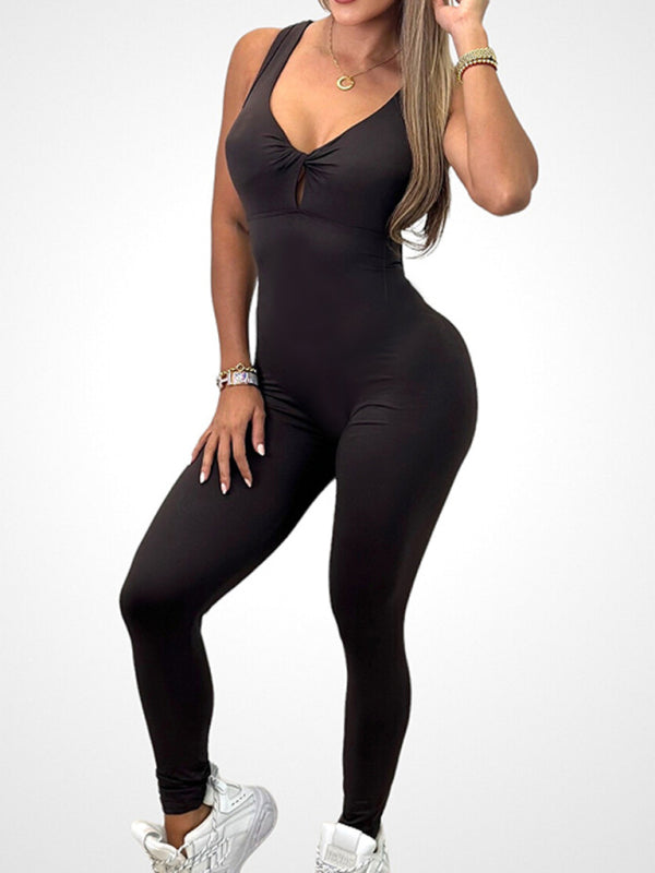 Women's sexy backless yoga fitness jumpsuit