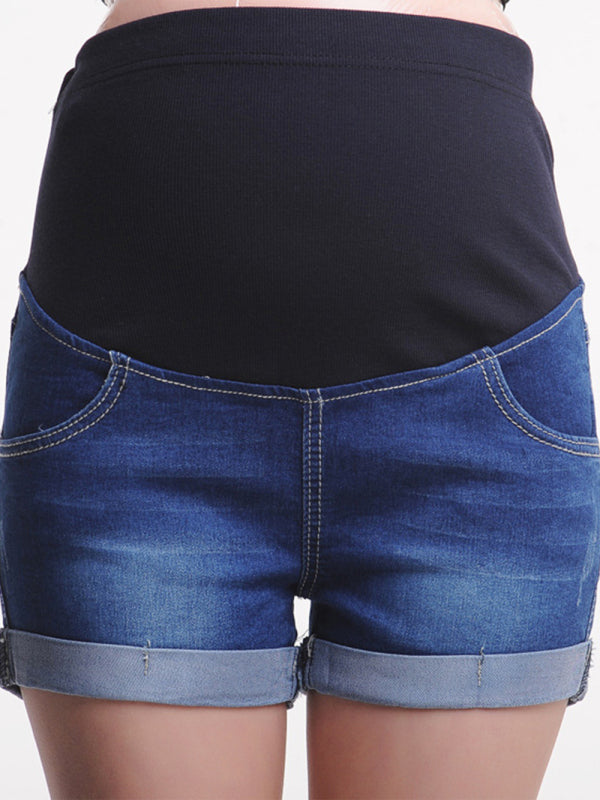 Maternity Denim Casual Tummy Shorts